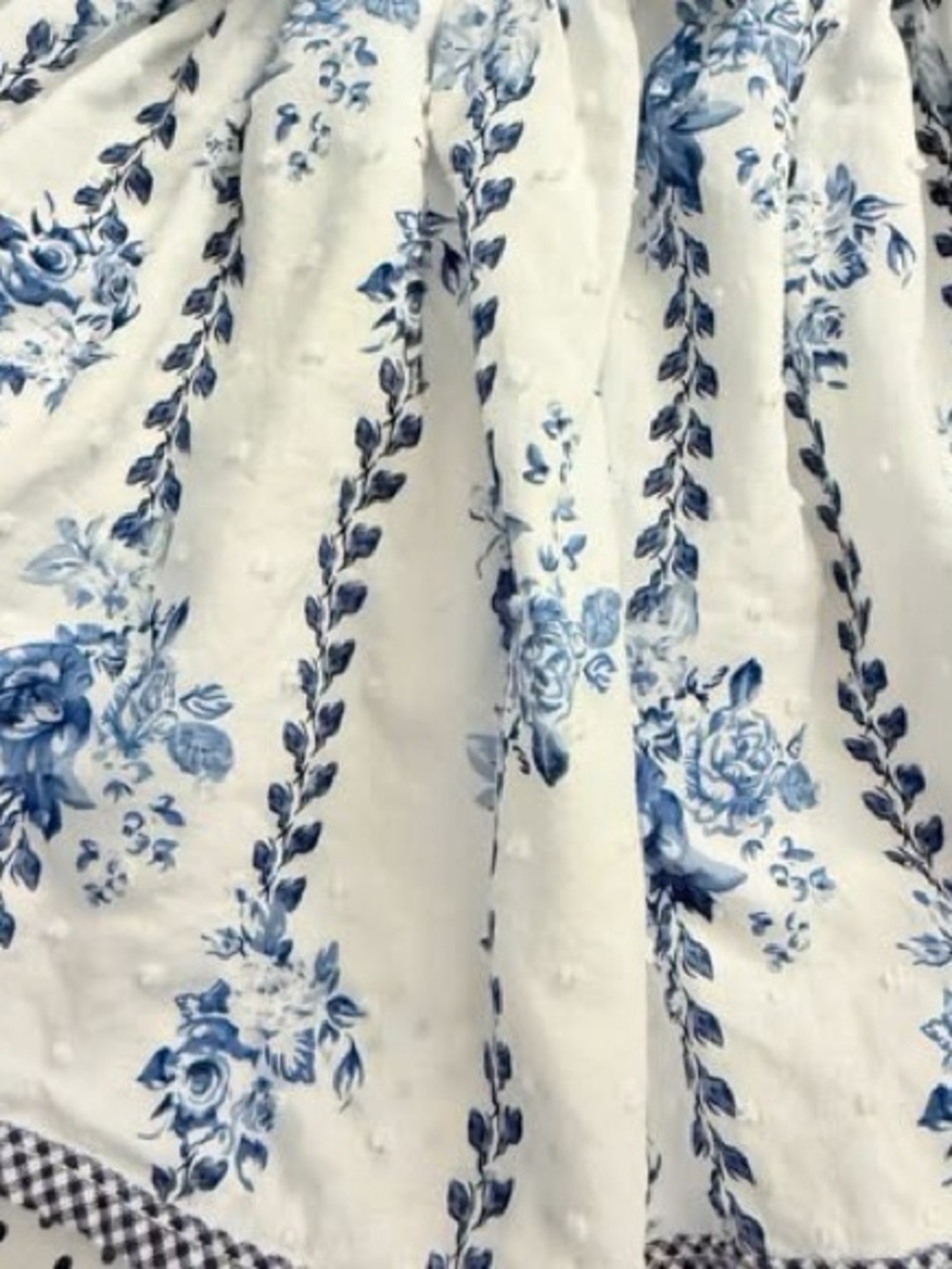 Laura Ashley London Floral Dress 12M Blue Toile Cottagecore - Picture 3 of 10